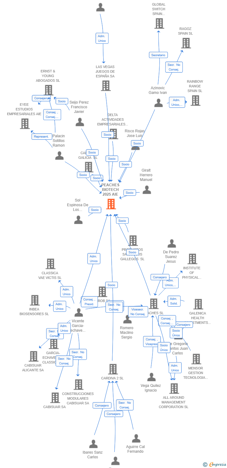 Vinculaciones societarias de PEACHES BIOTECH 2025 AIE