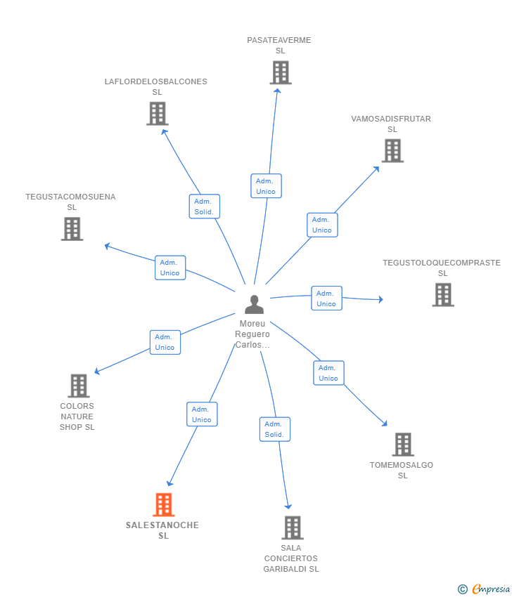 Vinculaciones societarias de SALESTANOCHE SL