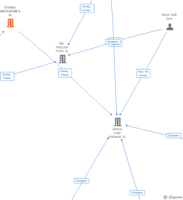 Vinculaciones societarias de EFIARA INVERSIONES SL