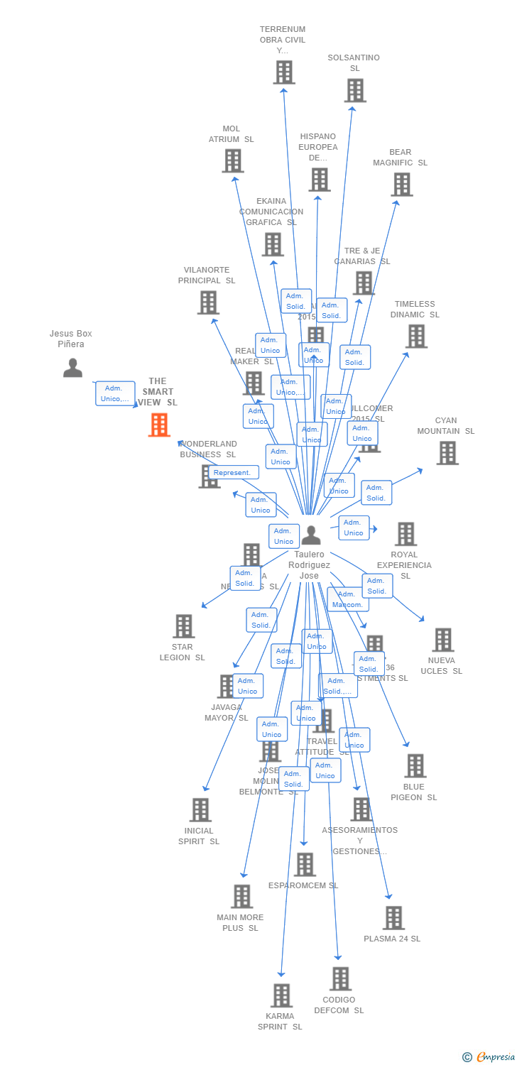Vinculaciones societarias de THE SMART VIEW SL