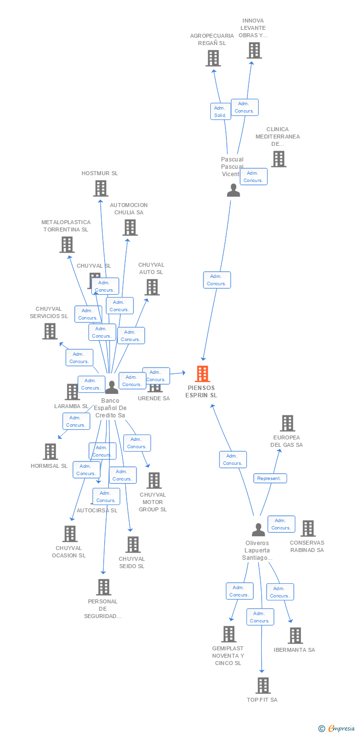 Vinculaciones societarias de PIENSOS ESPRIN SL