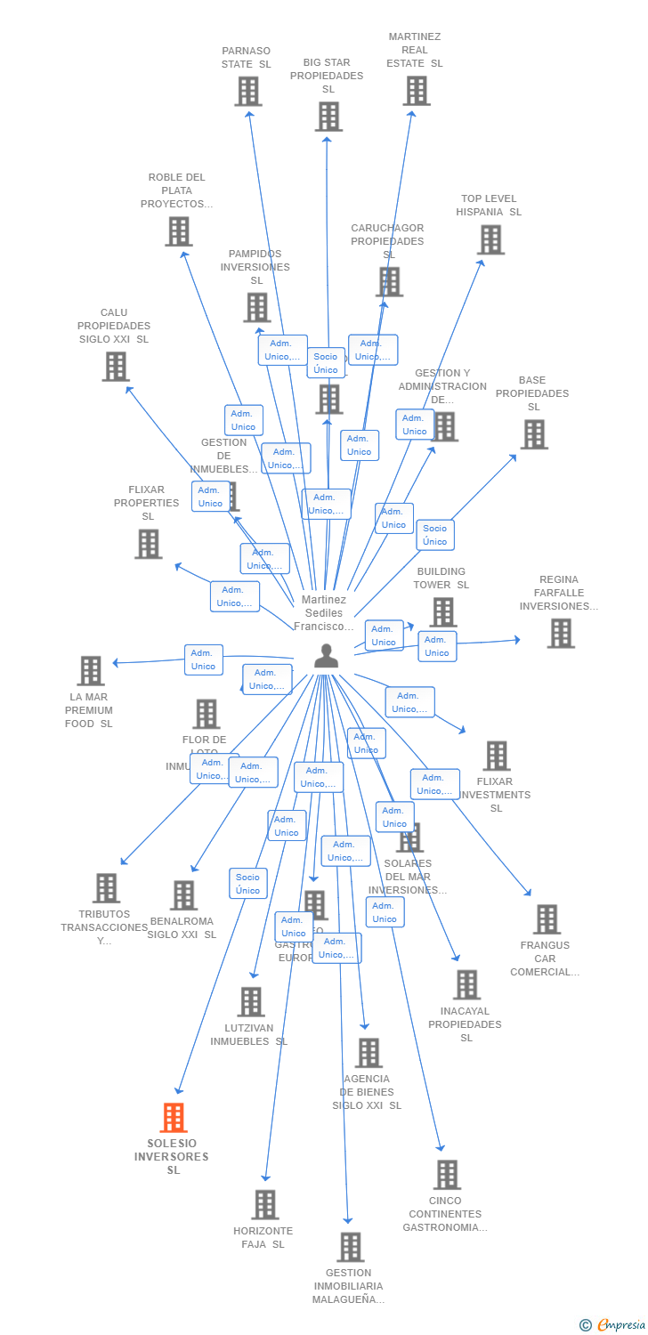 Vinculaciones societarias de SOLESIO INVERSORES SL