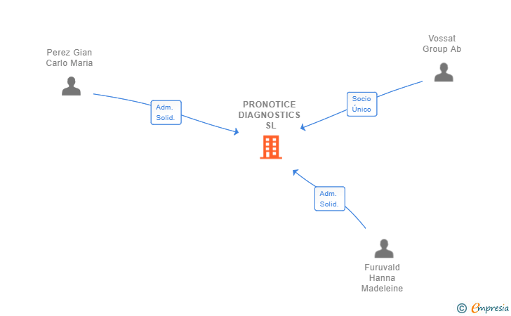 Vinculaciones societarias de PRONOTICE DIAGNOSTICS SL