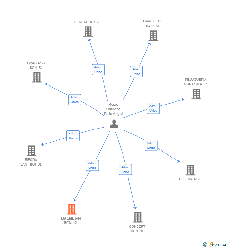 Vinculaciones societarias de BALMES44 BCN SL
