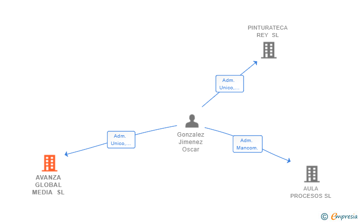 Vinculaciones societarias de AVANZA GLOBAL MEDIA SL