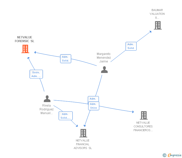 Vinculaciones societarias de NETVALUE FORENSIC SL