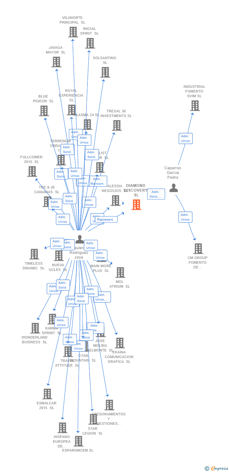 Vinculaciones societarias de DIAMOND DISCOVERY SL
