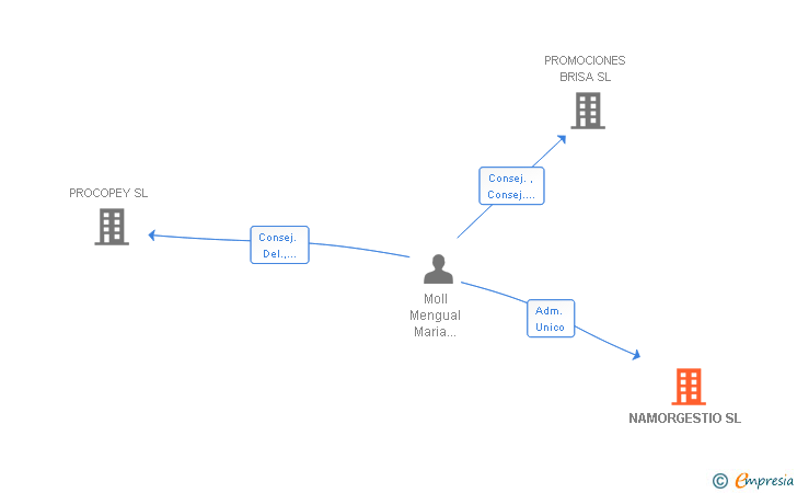 Vinculaciones societarias de NAMORGESTIO SL