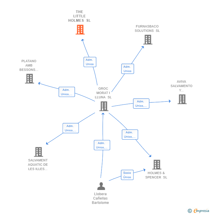 Vinculaciones societarias de THE LITTLE HOLMES SL