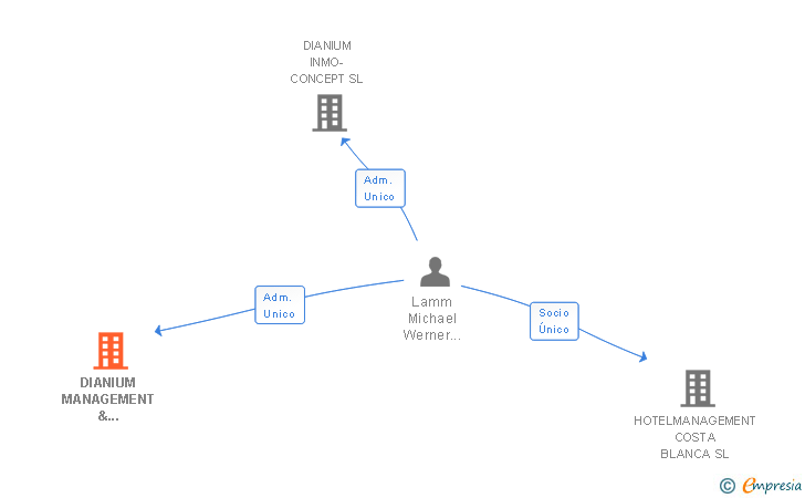 Vinculaciones societarias de DIANIUM MANAGEMENT & CONSULTING SL