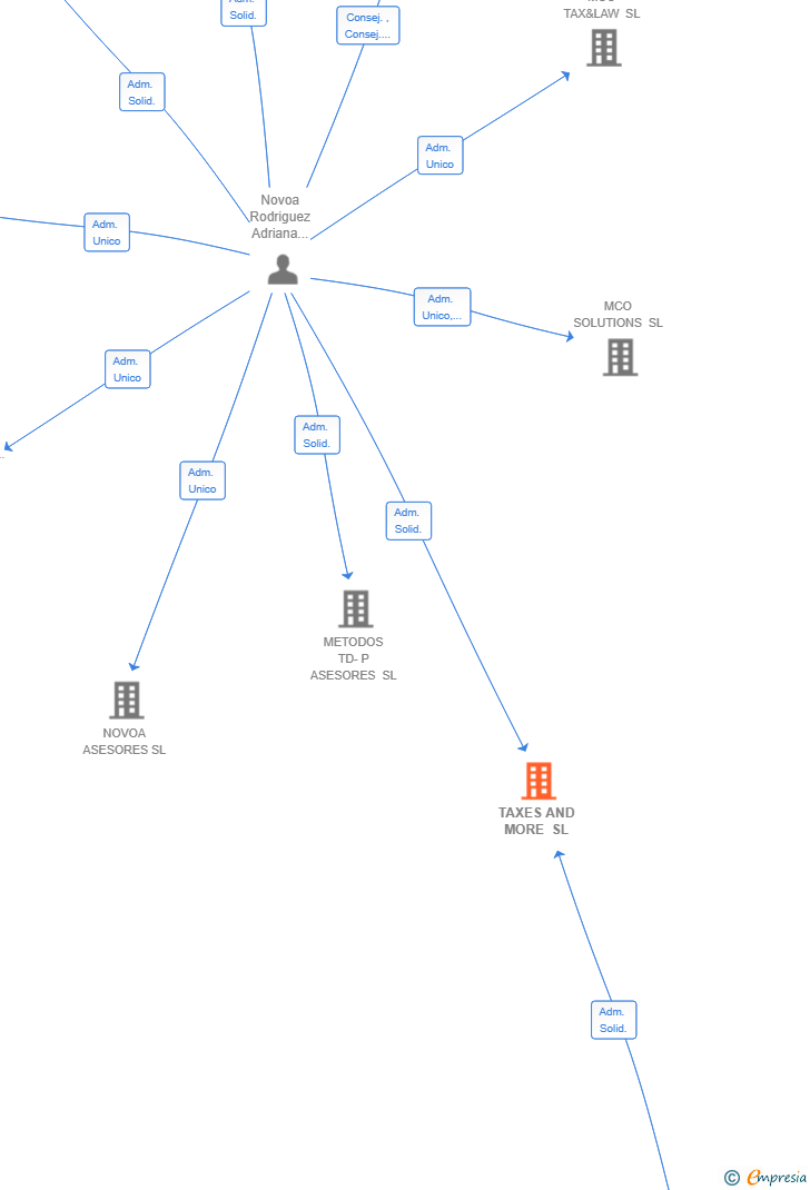 Vinculaciones societarias de TAXES AND MORE SL