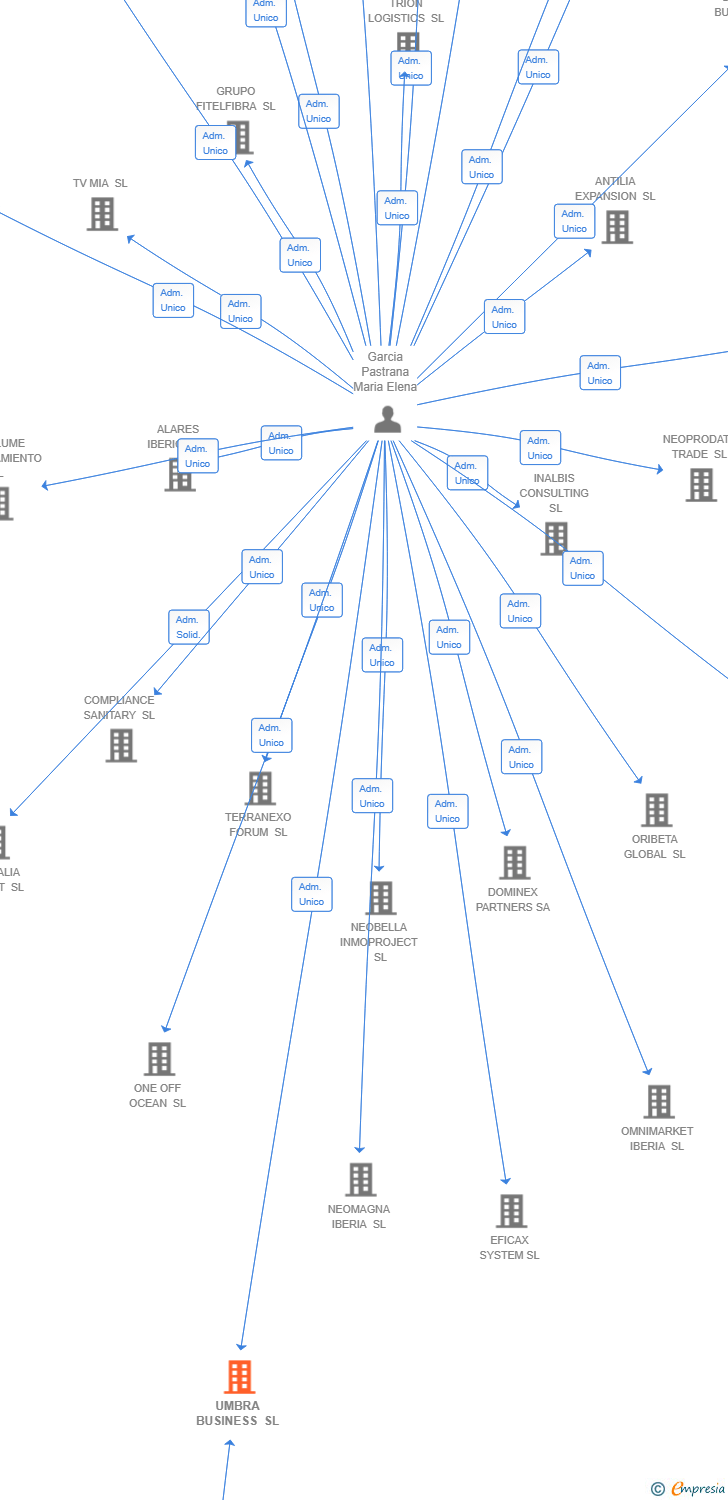 Vinculaciones societarias de UMBRA BUSINESS SL