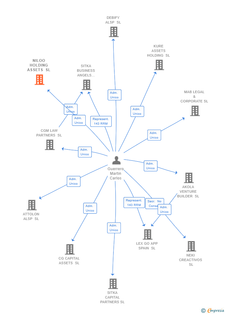 Vinculaciones societarias de NILOO HOLDING ASSETS SL