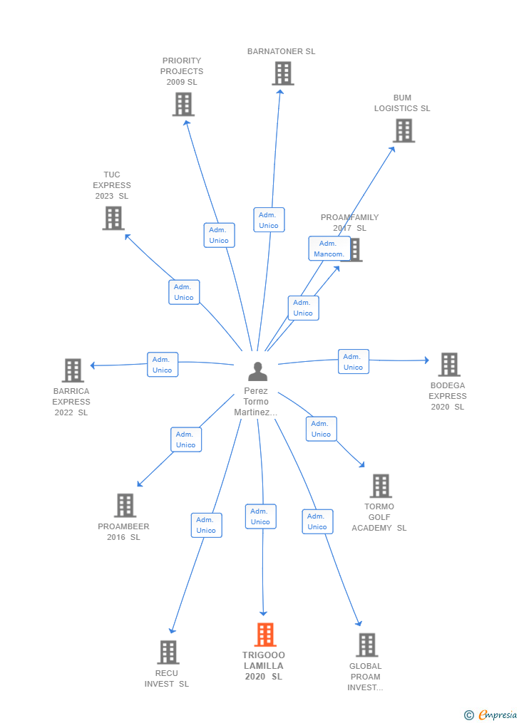 Vinculaciones societarias de TRIGOOO LAMILLA 2020 SL