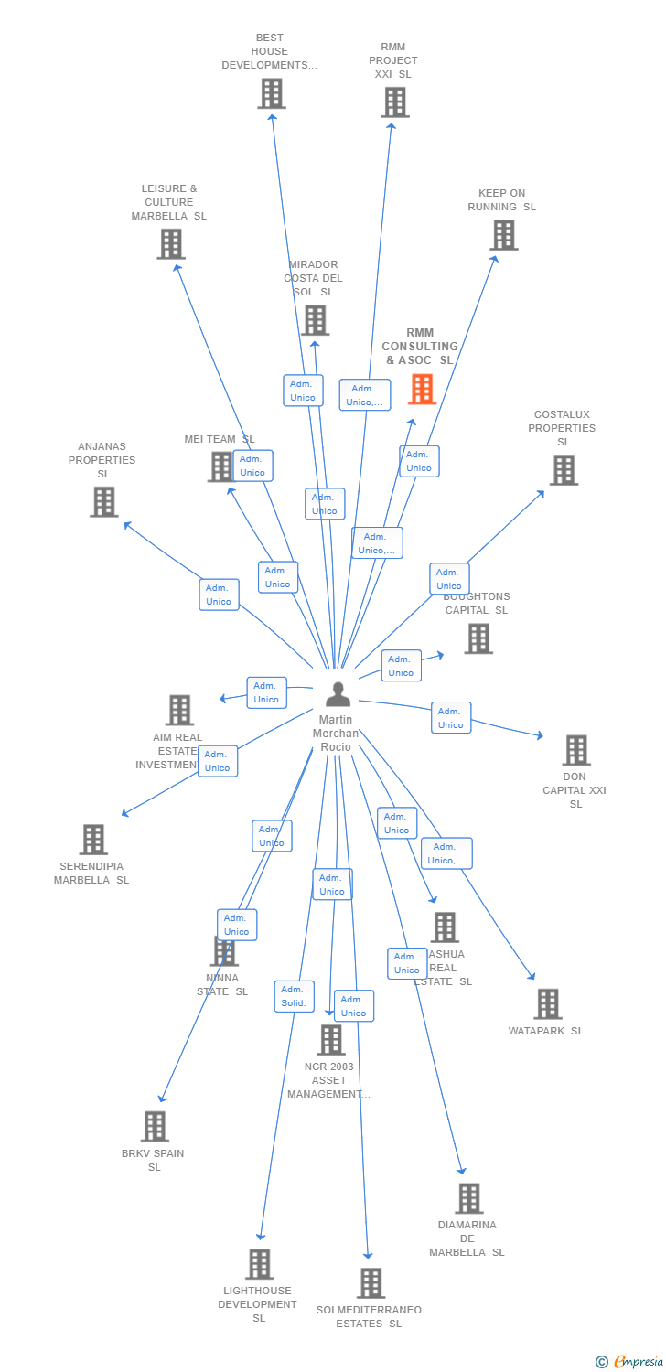 Vinculaciones societarias de RMM CONSULTING & ASOC SL