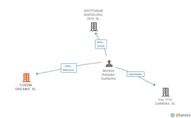 Vinculaciones societarias de FORVM DREAMS SL