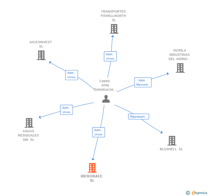 Vinculaciones societarias de IBERORAEE SL