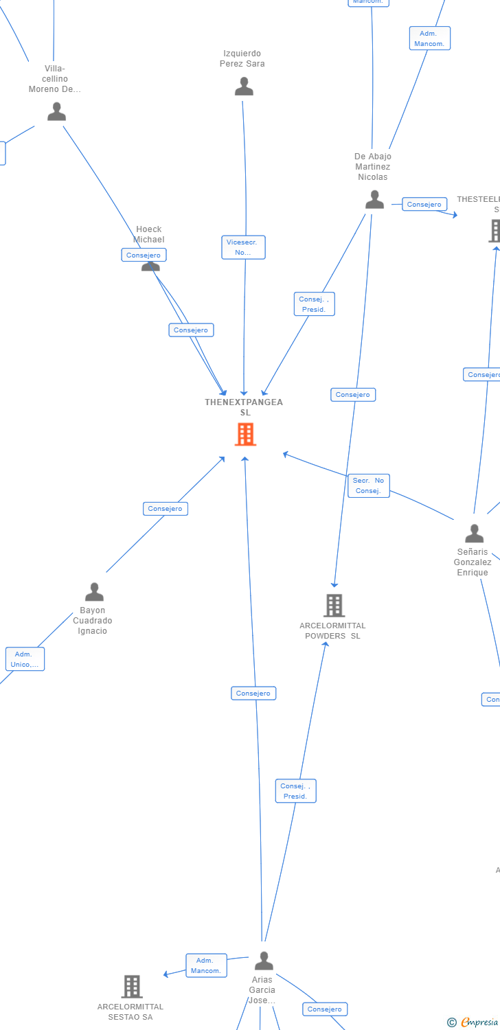 Vinculaciones societarias de THENEXTPANGEA SL