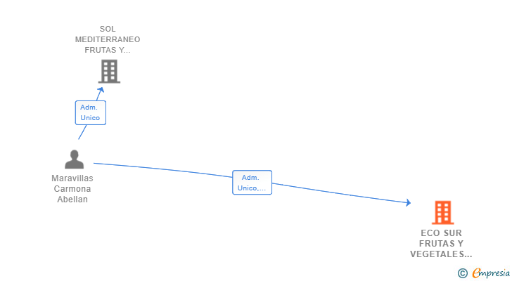 Vinculaciones societarias de ECO SUR FRUTAS Y VEGETALES SL