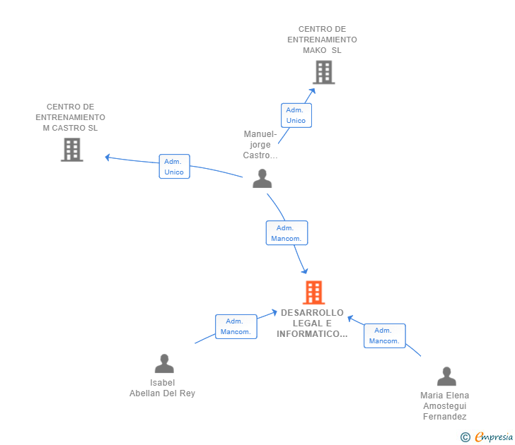 Vinculaciones societarias de DESARROLLO LEGAL E INFORMATICO SL