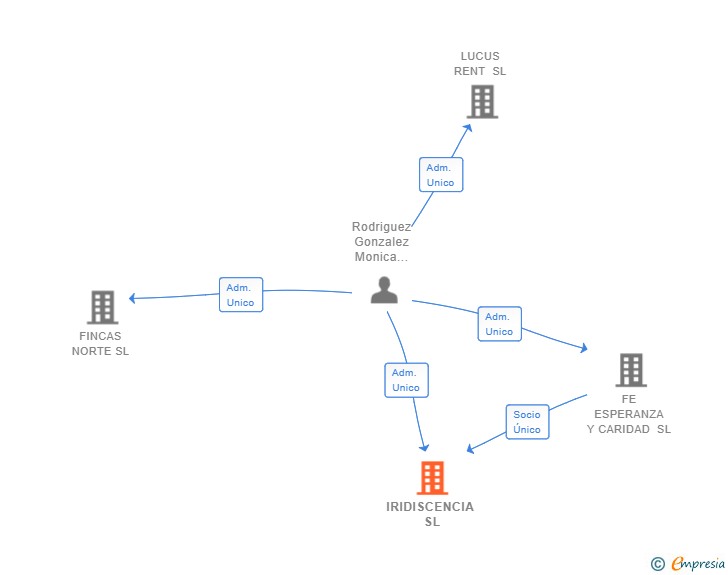Vinculaciones societarias de IRIDISCENCIA SL