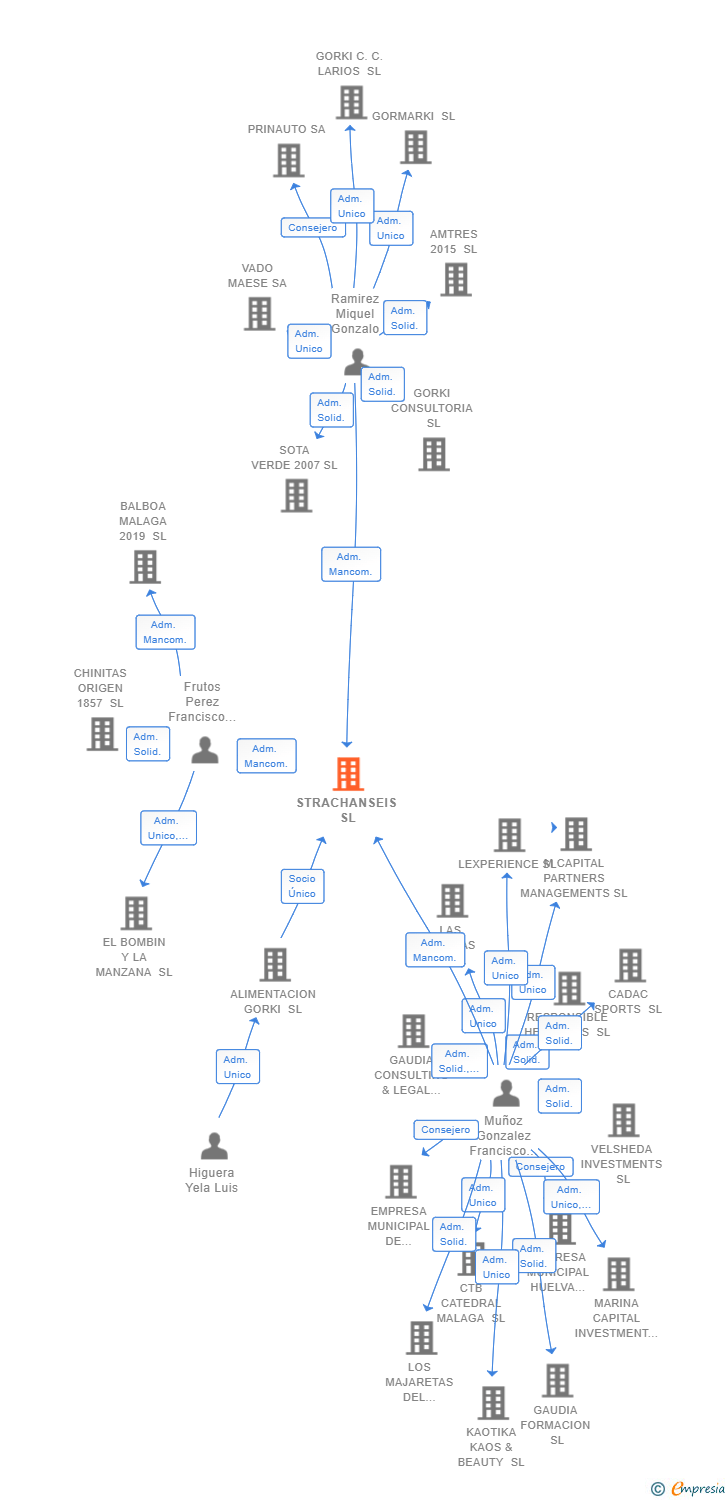 Vinculaciones societarias de STRACHANSEIS SL