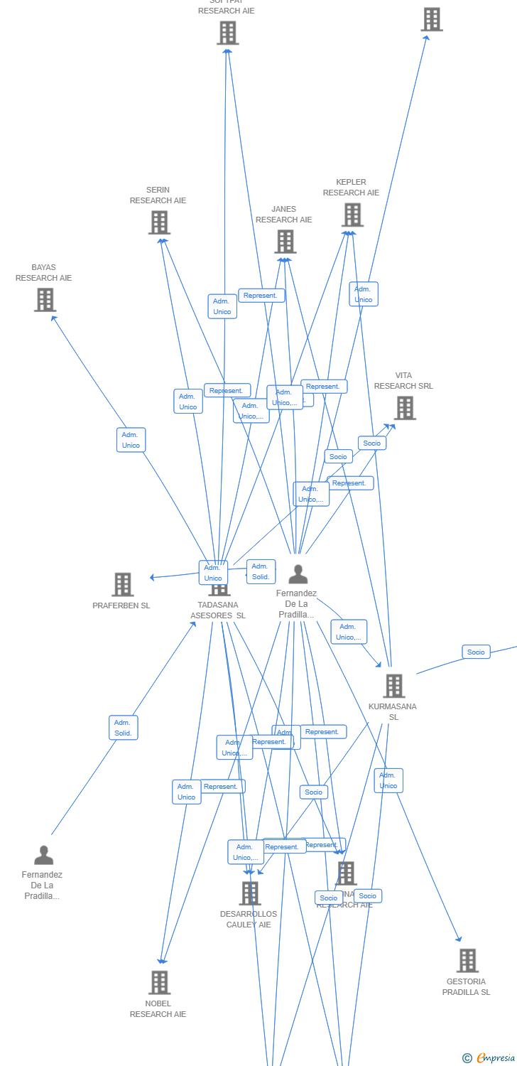 Vinculaciones societarias de BALI RESEARCH AIE