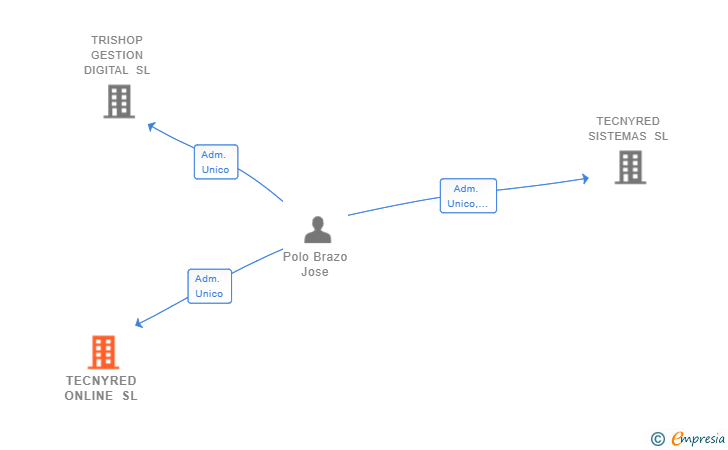 Vinculaciones societarias de TECNYRED ONLINE SL