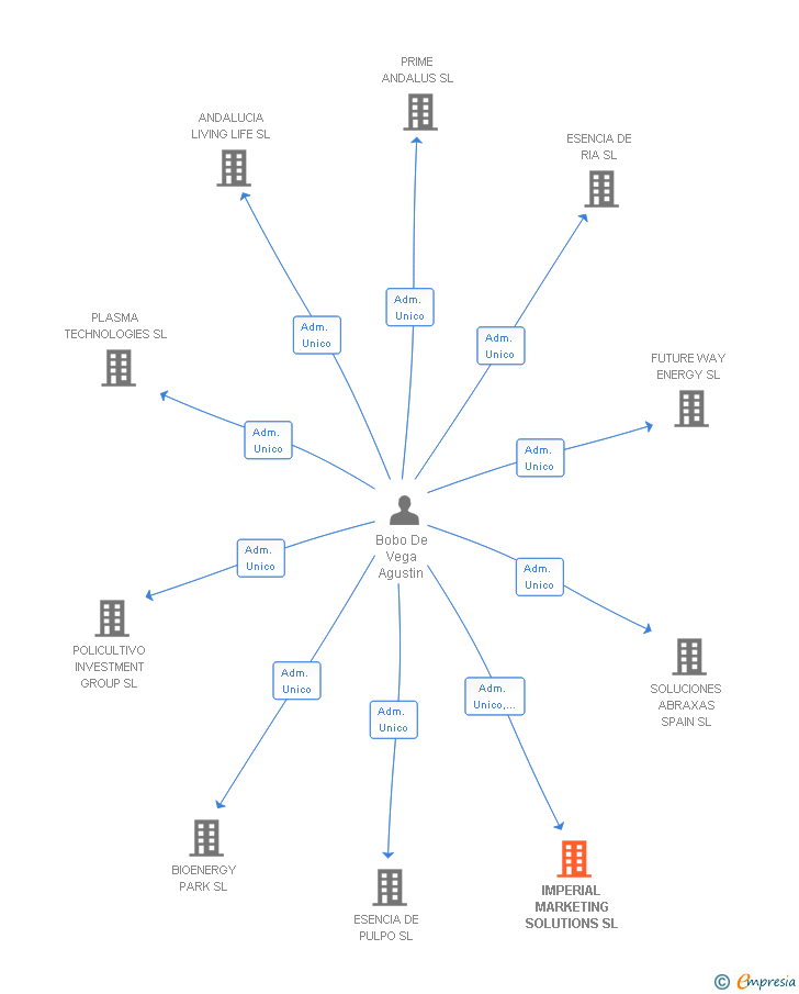 Vinculaciones societarias de IMPERIAL MARKETING SOLUTIONS SL
