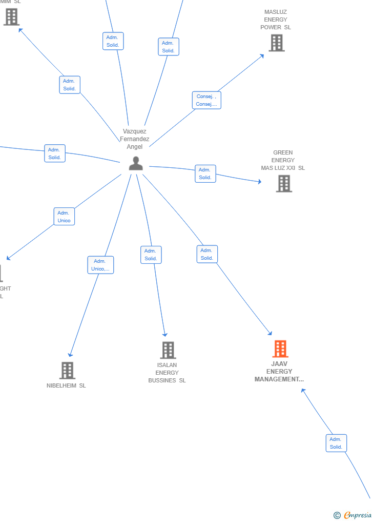 Vinculaciones societarias de JAAV ENERGY MANAGEMENT SL
