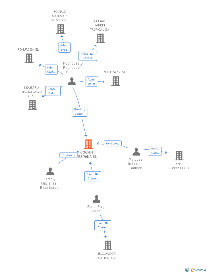 Vinculaciones societarias de COGNIFIT ESPAÑA SL