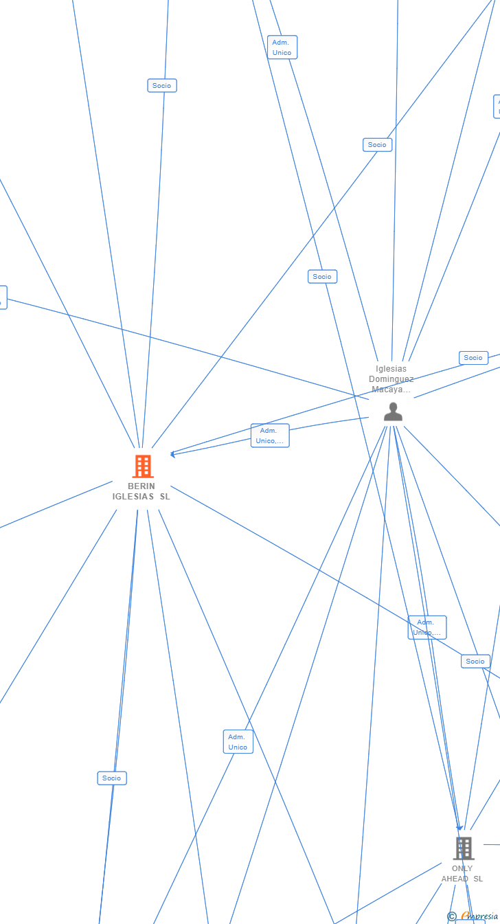 Vinculaciones societarias de BERIN IGLESIAS SL