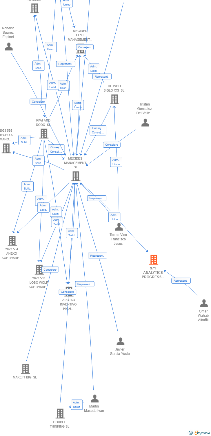 Vinculaciones societarias de 971 ANALYTICS PROGRESS LEADERSHIP AIE