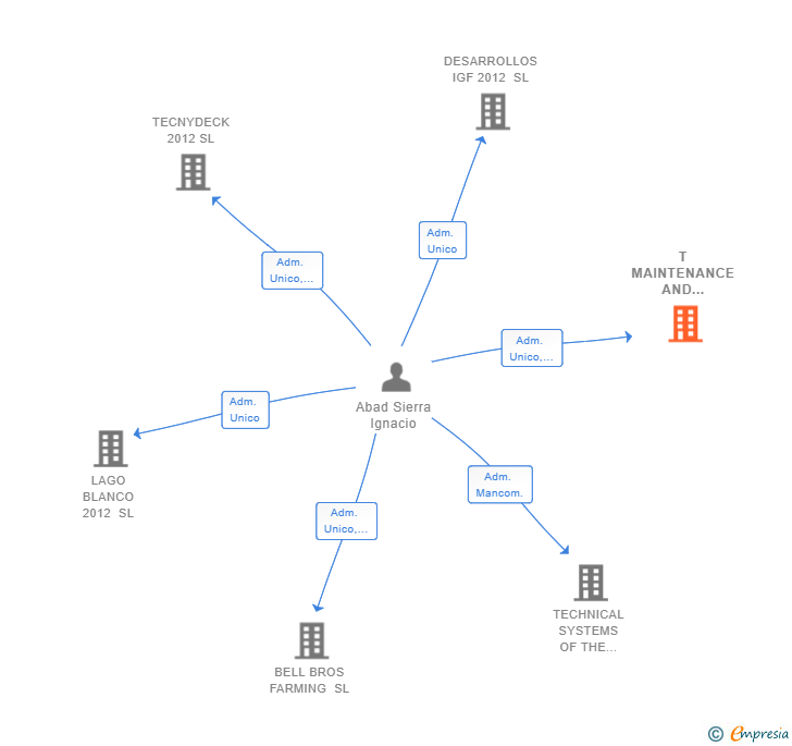 Vinculaciones societarias de T MAINTENANCE AND ASSEMBLIES SL