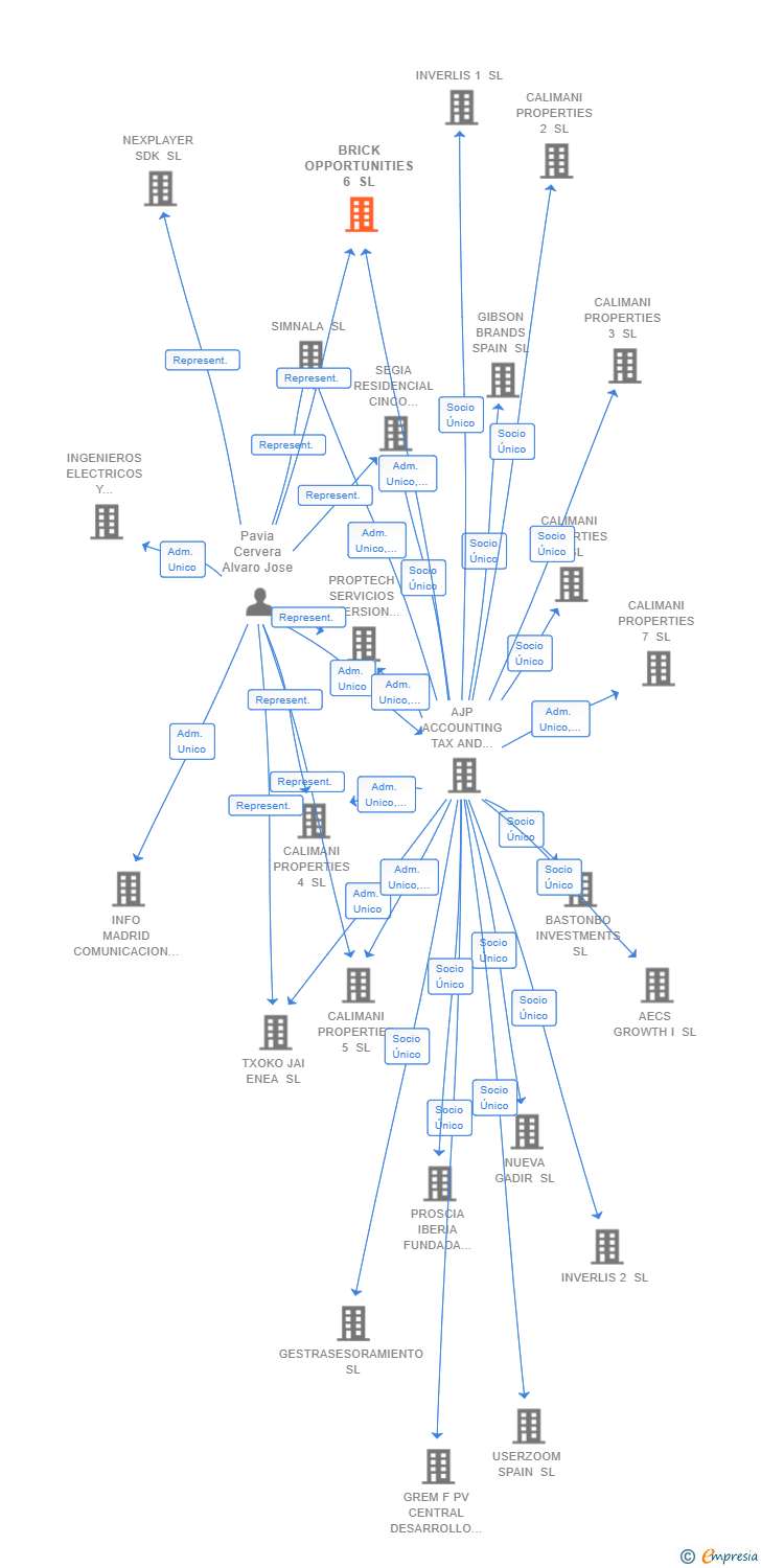 Vinculaciones societarias de BRICK OPPORTUNITIES 6 SL