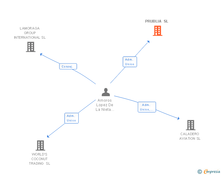 Vinculaciones societarias de PRUBLIA SL