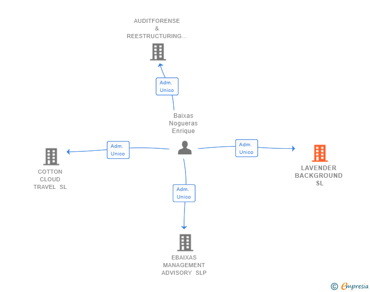 Vinculaciones societarias de LAVENDER BACKGROUND SL