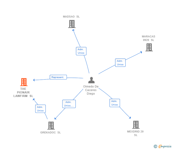 Vinculaciones societarias de THE PIONAIR LAWFIRM SL