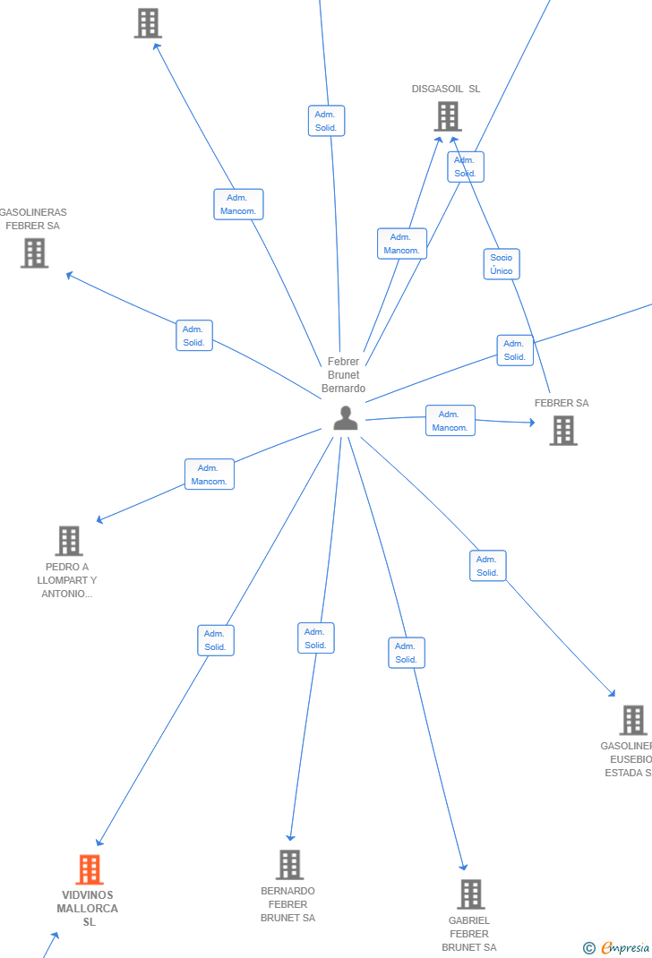 Vinculaciones societarias de VIDVINOS MALLORCA SL