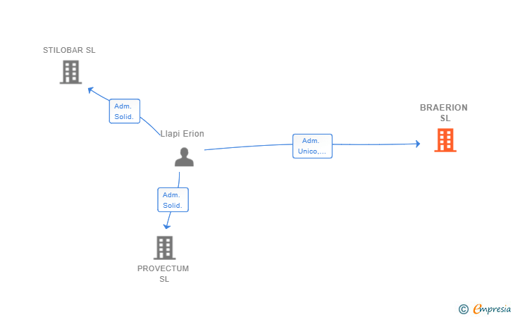 Vinculaciones societarias de BRAERION SL