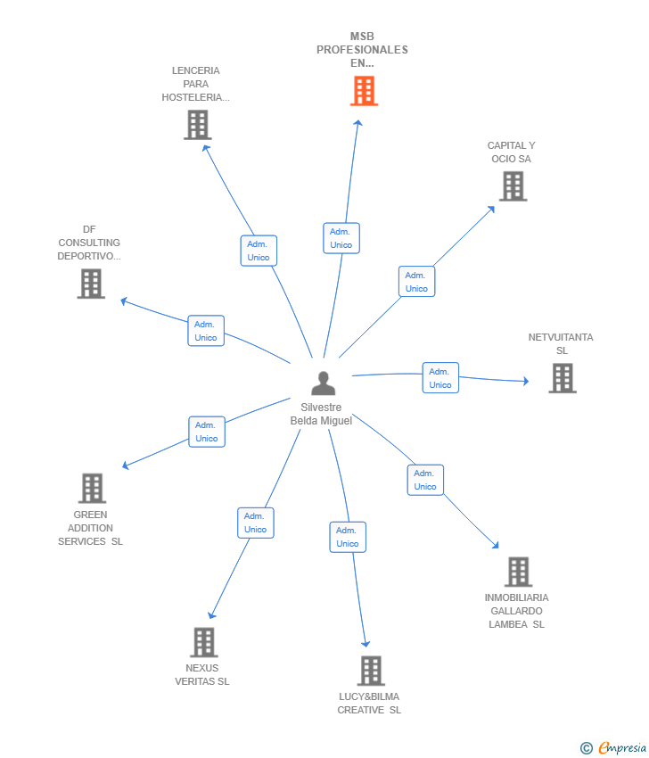 Vinculaciones societarias de MSB PROFESIONALES EN PLASTERBOARD SL