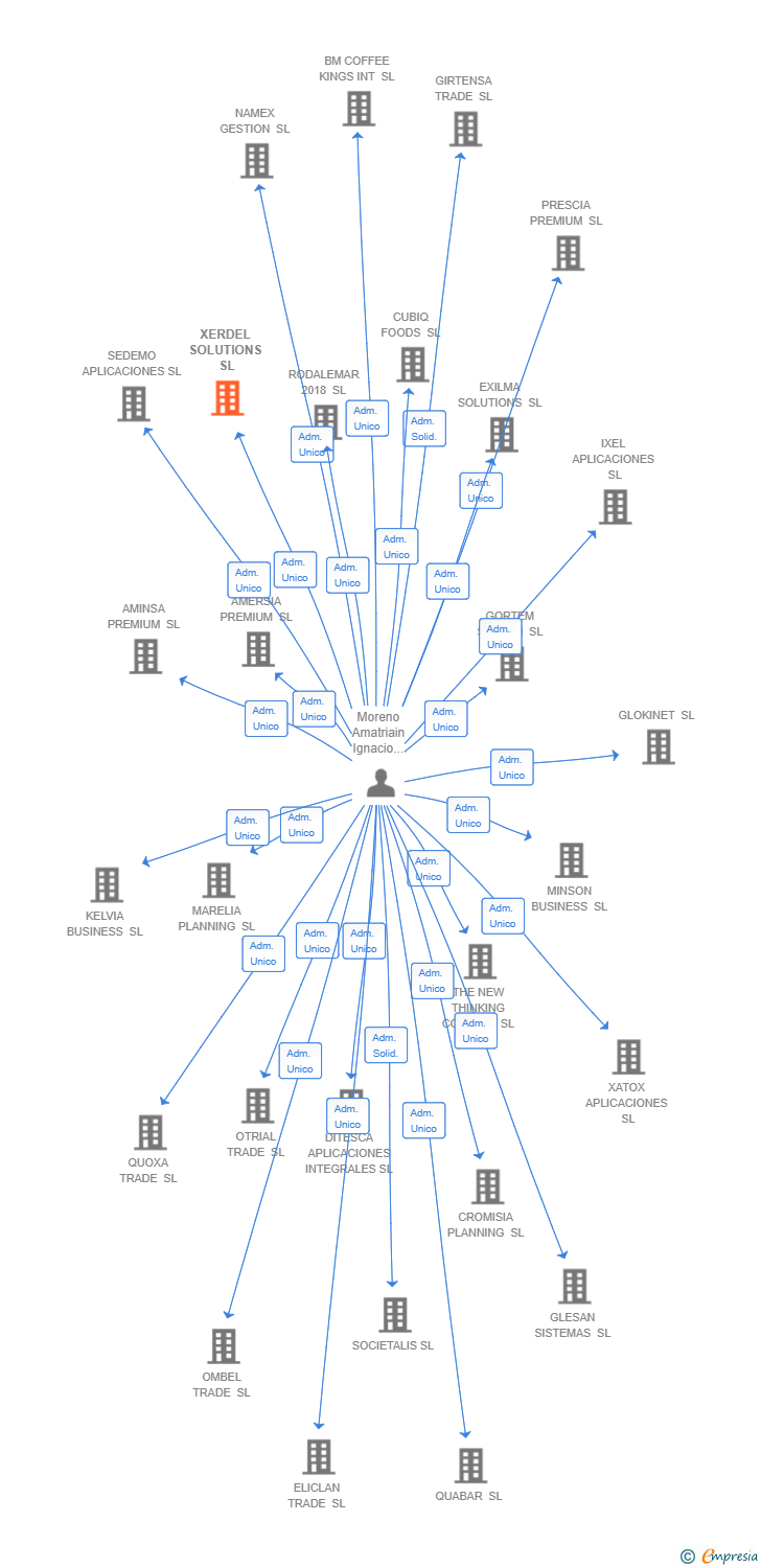 Vinculaciones societarias de XERDEL SOLUTIONS SL
