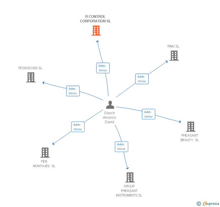 Vinculaciones societarias de R CONTROL CORPORATION SL