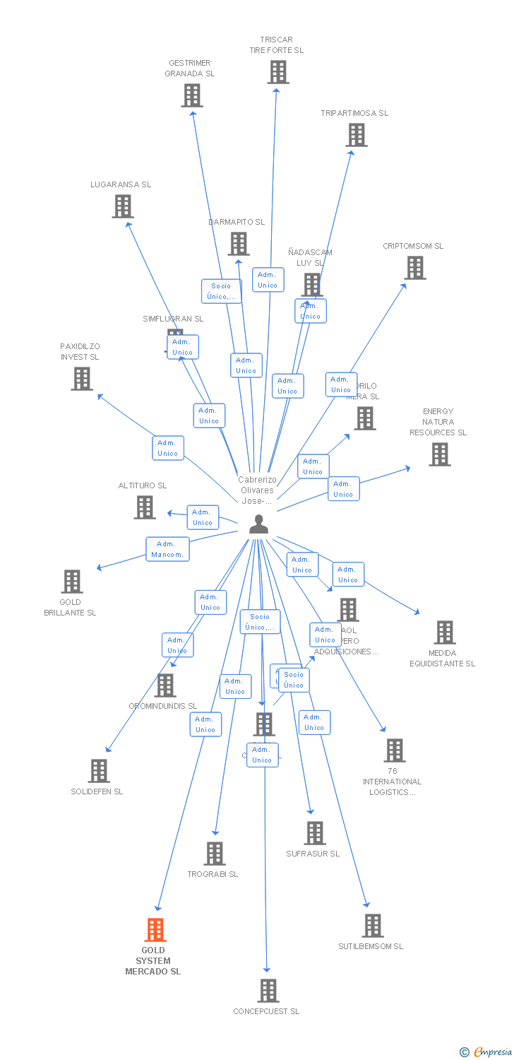 Vinculaciones societarias de GOLD SYSTEM MERCADO SL
