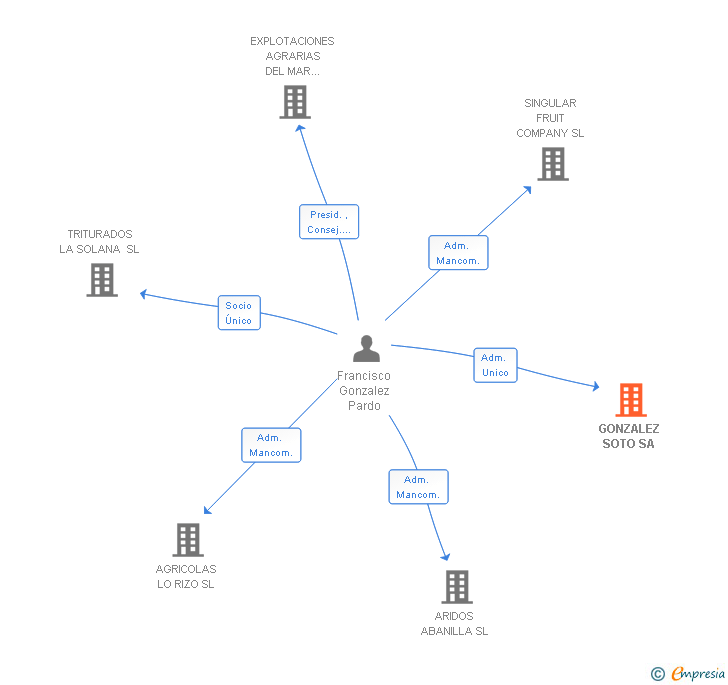 Vinculaciones societarias de GONZALEZ SOTO SA
