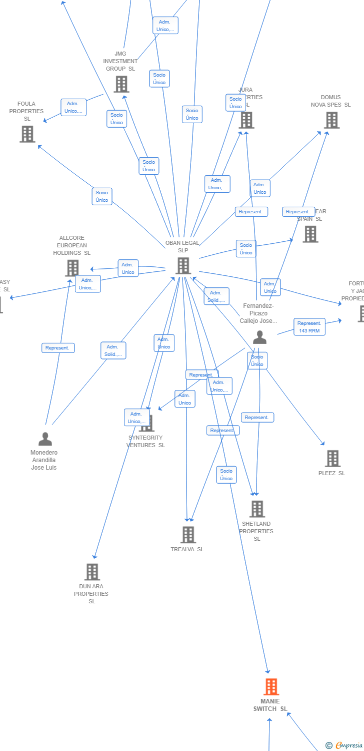 Vinculaciones societarias de MANIE SWITCH SL