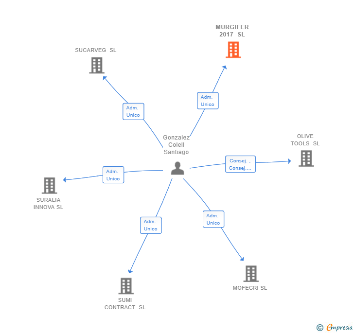 Vinculaciones societarias de MURGIFER 2017 SL
