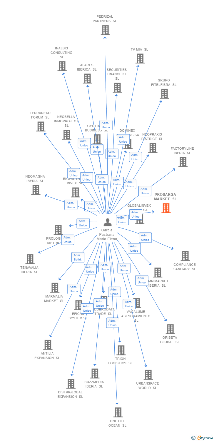 Vinculaciones societarias de PROSARGA MARKET SL