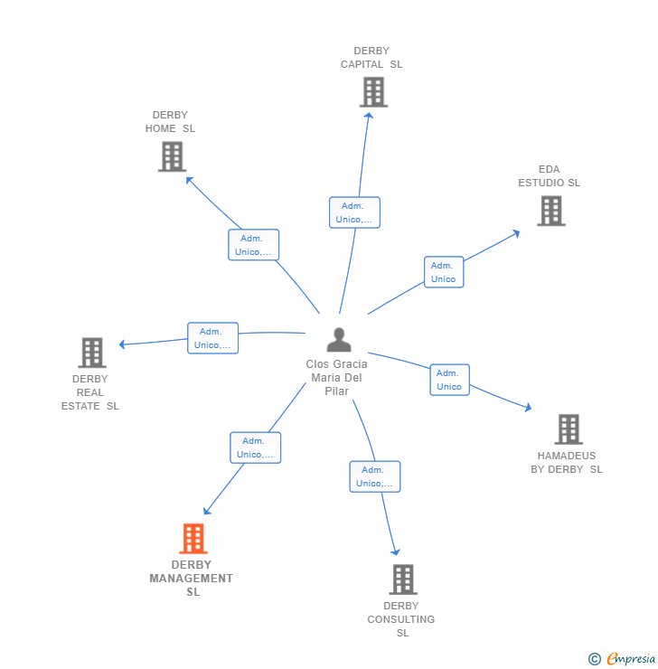 Vinculaciones societarias de DERBY MANAGEMENT SL