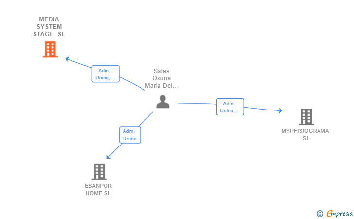 Vinculaciones societarias de MEDIA SYSTEM STAGE SL